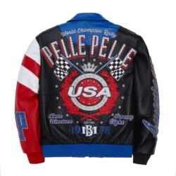 Daytona Pelle Classic Pelle Pelle Leather, Pelle Pelle Racer Red, White, Blue, Black, Manhattan, Staten Island, Queens, Brick City Leather, High Fashion, Urban Fashion, Leather Jacket, Marc Buchanan, Magic Show, Newark, Jersey City, Paterson, Orange, baseball Jacket, no collar, Brick City Leather, Winter, Cold, Urban Wear, Street Fashion, Hip Hop, Rap, Winter, Cold, Leather, Daytona, Magic Show