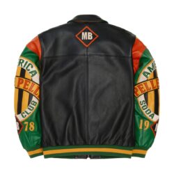 Pelle Pelle Leather, Pelle Pelle Black Soda Club, Green, Black, Yellow, Red, Soda Club Manhattan, Staten Island, Queens, Brick City Leather, High Fashion, Urban Fashion, Leather Jacket, Marc Buchanan, Magic Show, Newark, Jersey City, Paterson, Orange, baseball Jacket, no collar, Brick City Leather, Winter, Cold, Urban Wear, Street Fashion, Hip Hop, Rap