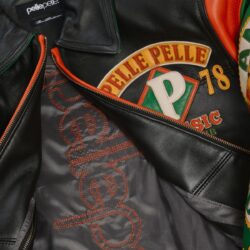 Pelle Pelle Leather, Pelle Pelle Black Soda Club, Green, Black, Yellow, Red, Soda Club Manhattan, Staten Island, Queens, Brick City Leather, High Fashion, Urban Fashion, Leather Jacket, Marc Buchanan, Magic Show, Newark, Jersey City, Paterson, Orange, baseball Jacket, no collar, Brick City Leather, Winter, Cold, Urban Wear, Street Fashion, Hip Hop, Rap