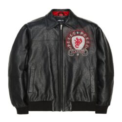 Pelle Pelle Leather, Pelle Pelle Black Immortal, Immortal, Manhattan, Staten Island, Queens, Brick City Leather, High Fashion, Urban Fashion, Leather Jacket, Marc Buchanan, Magic Show, Newark, Jersey City, Paterson, Orange, baseball Jacket, no collar, Brick City Leather