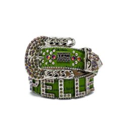 BB SIMON BELT W/ GREEN SWAROVSKI AND SILVER PARACHUTE