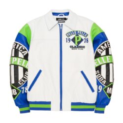 Pelle Pelle Leather, Pelle Pelle Soda Club, White, Green, Blue, Soda Club, Bronx, Brooklyn, Manhattan, Staten Island, Queens, Home of The Brave, Brick City Leaher, High Fashion, Urban Fashion, Leather Jacket, Marc Buchanan, Magic Show, Newark, Jersey City, Paterson, Orange