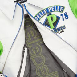Pelle Pelle Leather, Pelle Pelle Soda Club, White, Green, Blue, Soda Club, Bronx, Brooklyn, Manhattan, Staten Island, Queens, Home of The Brave, Brick City Leaher, High Fashion, Urban Fashion, Leather Jacket, Marc Buchanan, Magic Show, Newark, Jersey City, Paterson, Orange, Classic Soda Club