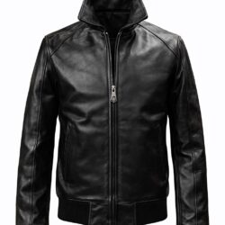 Brick City Leather Black Bomber