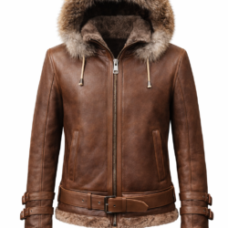 Brown Leather Shearling, Brick City Leather, Bronx, Brooklyn, Queens, Staten Island, Brown Bomber, Fur Fox Hood, Winter, Cold, Shearling, Coat, Newark, Store, Warm, Shop, Urban Fashion, Connecticut