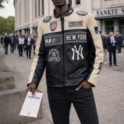 Pro Standard, Yankees Biker Jacket, Bronx, Belleville, Queens, New York, New Jersey, Cold, Fur, Winter, Brick City Leather, Shearling, Chicago, Ohio, Missouri, Detroit, Connecticut, Baseball, MLB