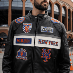 Pro Standard, Mets Biker Jacket, Bronx, Belleville, Queens, New York, New Jersey, Cold, Fur, Winter, Brick City Leather, Shearling, Chicago, Ohio, Missouri, Detroit, Connecticut