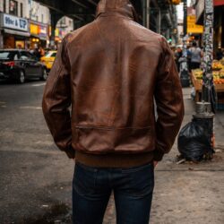 Brown Leather Jacket, coat, winter, urban fashion black Pelle Pelle, Copper, World Famous, Bronx, Brooklyn, Newark, Manhattan, Staten Island, New York, New Jersey, Winter, Cold, Urban Fashion, Street Fashion, Marc Buchanan, Magic Show