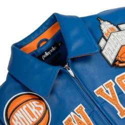 PRE ORDER New York Knicks Pelle Pelle Leather Jacket – Champions - Image 5