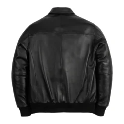 Black Basic Corded Pelle Pelle Jacket - Image 3