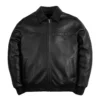 Black Basic Corded Pelle Pelle Jacket