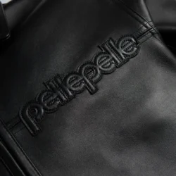 Black Basic Corded Pelle Pelle Jacket - Image 4