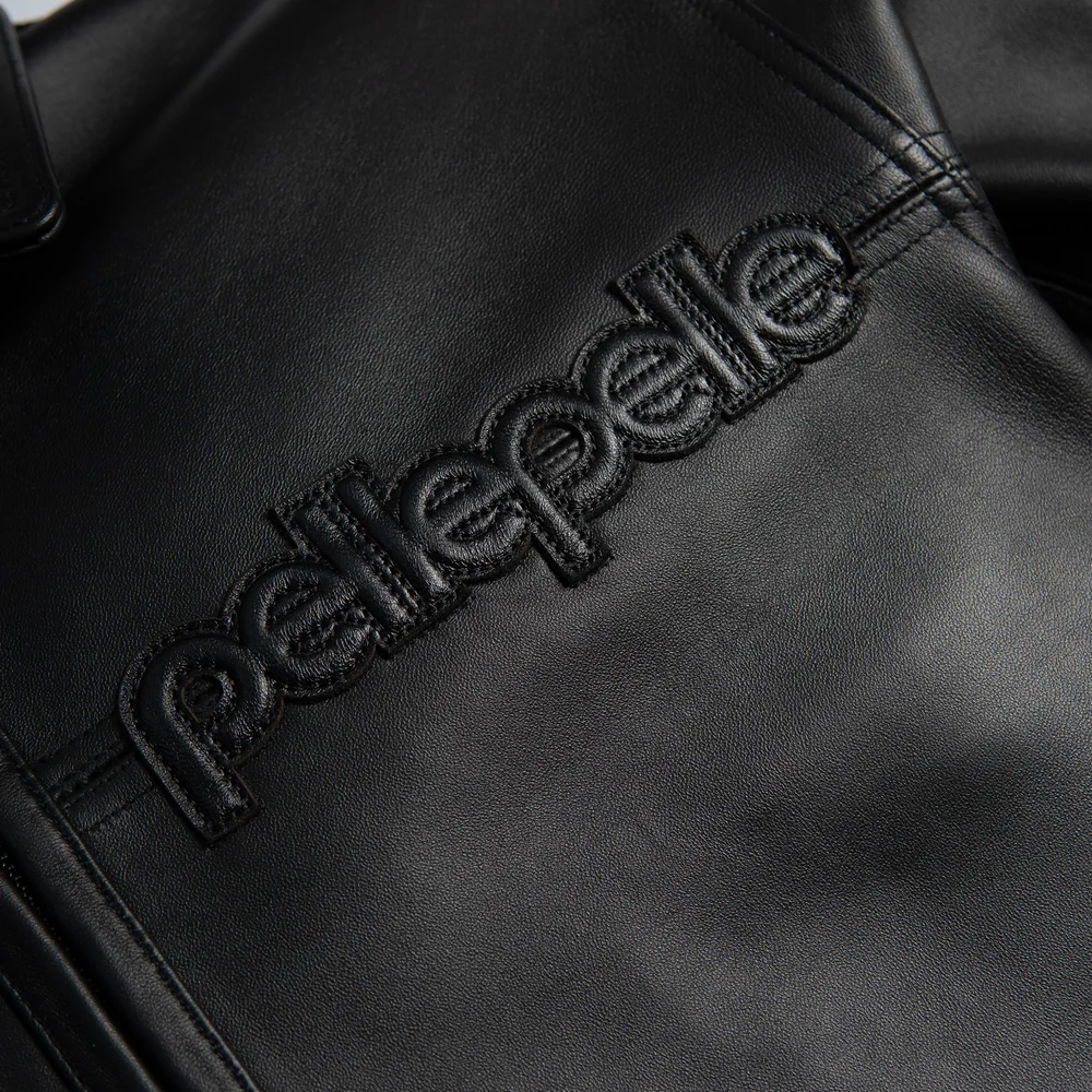 Black Basic Corded Pelle Pelle Jacket - Image 4