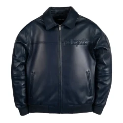 Navy Basic Corded Pelle Pelle Jacket