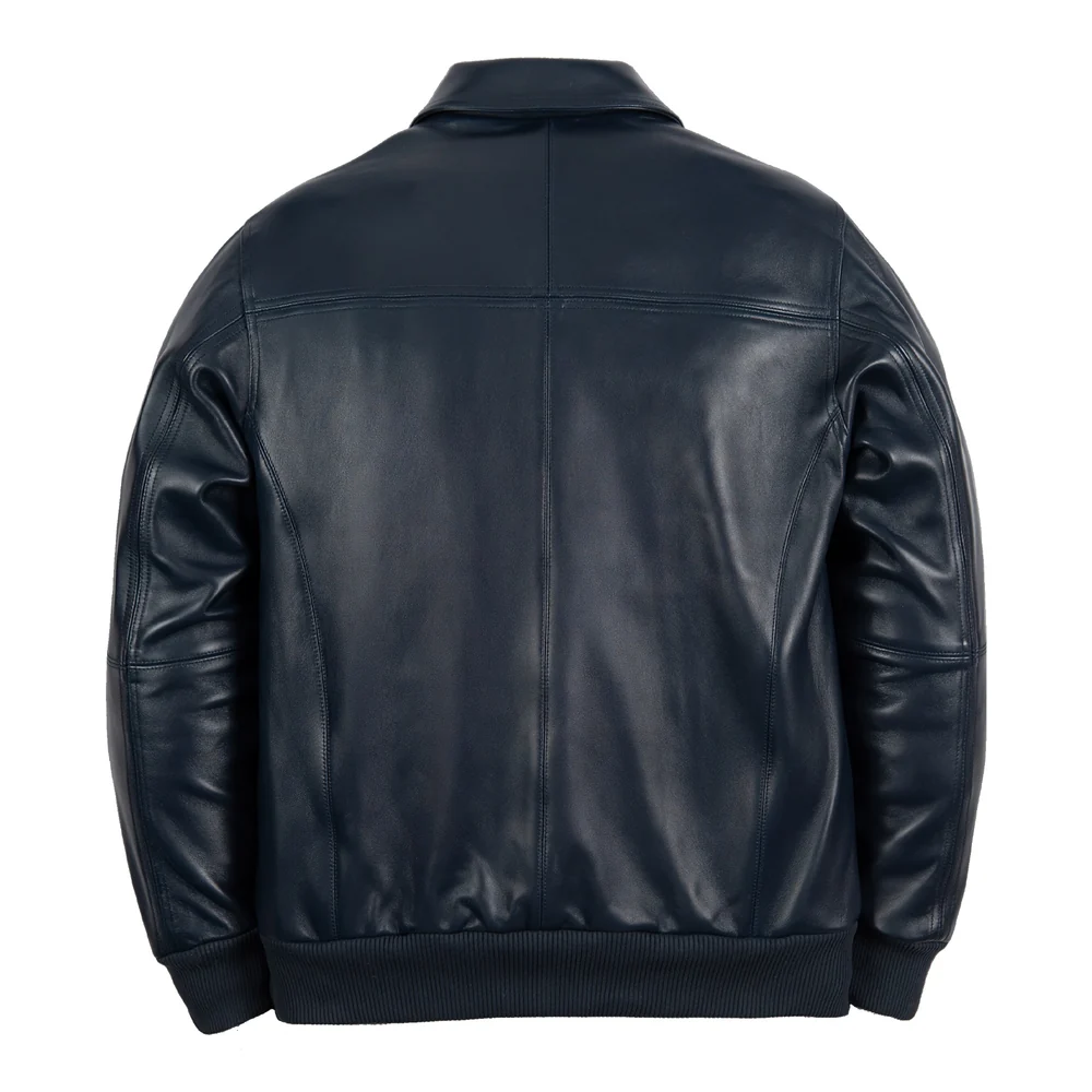 Navy Basic Corded Pelle Pelle Jacket - Image 3