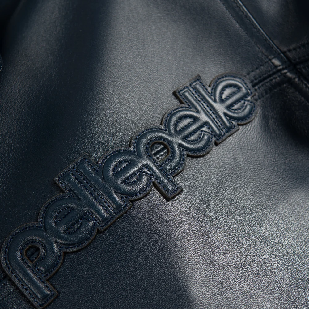 Navy Basic Corded Pelle Pelle Jacket