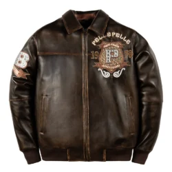 Alternative view of Pelle 48th Anniversary Leather Jacket – Limited Edition Brown Studded 1978 Heritage Jacket