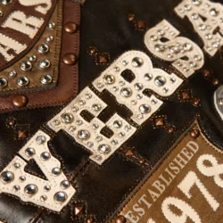 Pelle 48th Anniversary Leather Jacket – Limited Edition Brown Studded 1978 Heritage Jacket - Image 4