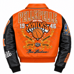Alternative view of Pelle Orange Knicks Women Championship Leather Crop
