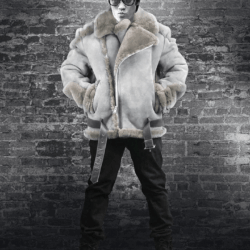 Grey Shearling