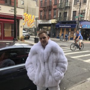 White Fur Bomber