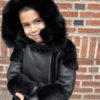 Kids Black Shearling