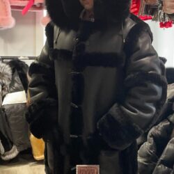 Triple Black Trench Shearling, Triple Black Trench Shearling, , coat, fox fur, Hip Hop Fashion, Urban Fashion, Street wear, Bronx, Brooklyn, Queens, Staten Island, Manhattan, Newark, Cold, Winter, Chicago, Ohio, New Jersey, New York, Downtown, Uptown, Paterson, Orange, Jersey City, Fordham Road, Belleville, NJ, Brick City Leather, Leather Jacket, High Fashion, Magic Show, Brick City Leather, Cold, Winter, Style, Spring, Warm, Fordham Road, East Tremont, Castle Hill, Connecticut