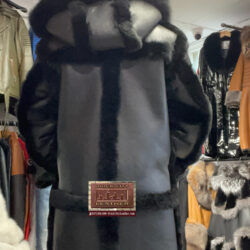 Triple Black Trench Shearling, Triple Black Trench Shearling, , coat, fox fur, Hip Hop Fashion, Urban Fashion, Street wear, Bronx, Brooklyn, Queens, Staten Island, Manhattan, Newark, Cold, Winter, Chicago, Ohio, New Jersey, New York, Downtown, Uptown, Paterson, Orange, Jersey City, Fordham Road, Belleville, NJ, Brick City Leather, Leather Jacket, High Fashion, Magic Show, Brick City Leather, Cold, Winter, Style, Spring, Warm, Fordham Road, East Tremont, Castle Hill, Connecticut