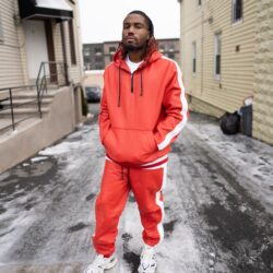 Red & White Tracksuit, Red & White Tracksuit, Tracksuit Leather, Leather, Leather Jacket, Hip Hop Fashion, Urban Fashion, Street wear, Bronx, Brooklyn, Queens, Staten Island, Manhattan, Newark, Cold, Winter, Chicago, Ohio, New Jersey, New York, Downtown, Uptown, Paterson, Orange, Jersey City, Fordham Road, Belleville, NJ, Brick City Leather, Leather Jacket, High Fashion, Magic Show, Brick City Leather, Cold, Winter, Style,