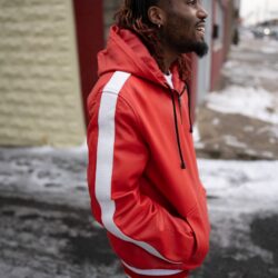 Red & White Tracksuit, Red & White Tracksuit, Red & White Tracksuit, Tracksuit Leather, Leather, Leather Jacket, Hip Hop Fashion, Urban Fashion, Street wear, Bronx, Brooklyn, Queens, Staten Island, Manhattan, Newark, Cold, Winter, Chicago, Ohio, New Jersey, New York, Downtown, Uptown, Paterson, Orange, Jersey City, Fordham Road, Belleville, NJ, Brick City Leather, Leather Jacket, High Fashion, Magic Show, Brick City Leather, Cold, Winter, Style,