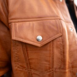 Leather Denim Style Cognac Leather Denim Style Cognac, Tan, Brown, Denim Style Leather Jacket, Hip Hop Fashion, Urban Fashion, Street wear, Bronx, Brooklyn, Queens, Staten Island, Manhattan, Newark, Cold, Winter, Chicago, Ohio, New Jersey, New York, Downtown, Uptown, Paterson, Orange, Jersey City, Fordham Road, Belleville, NJ, Brick City Leather, Leather Jacket, High Fashion, Magic Show, Brick City Leather