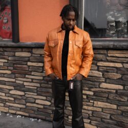 Leather Denim Style Cognac Leather Denim Style Cognac, Tan, Brown, Denim Style Leather Jacket, Hip Hop Fashion, Urban Fashion, Street wear, Bronx, Brooklyn, Queens, Staten Island, Manhattan, Newark, Cold, Winter, Chicago, Ohio, New Jersey, New York, Downtown, Uptown, Paterson, Orange, Jersey City, Fordham Road, Belleville, NJ, Brick City Leather, Leather Jacket, High Fashion, Magic Show, Brick City Leather